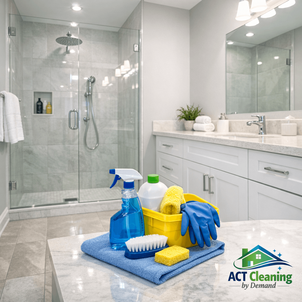 Branded ACT Cleaning by Demand ensuite cleaning