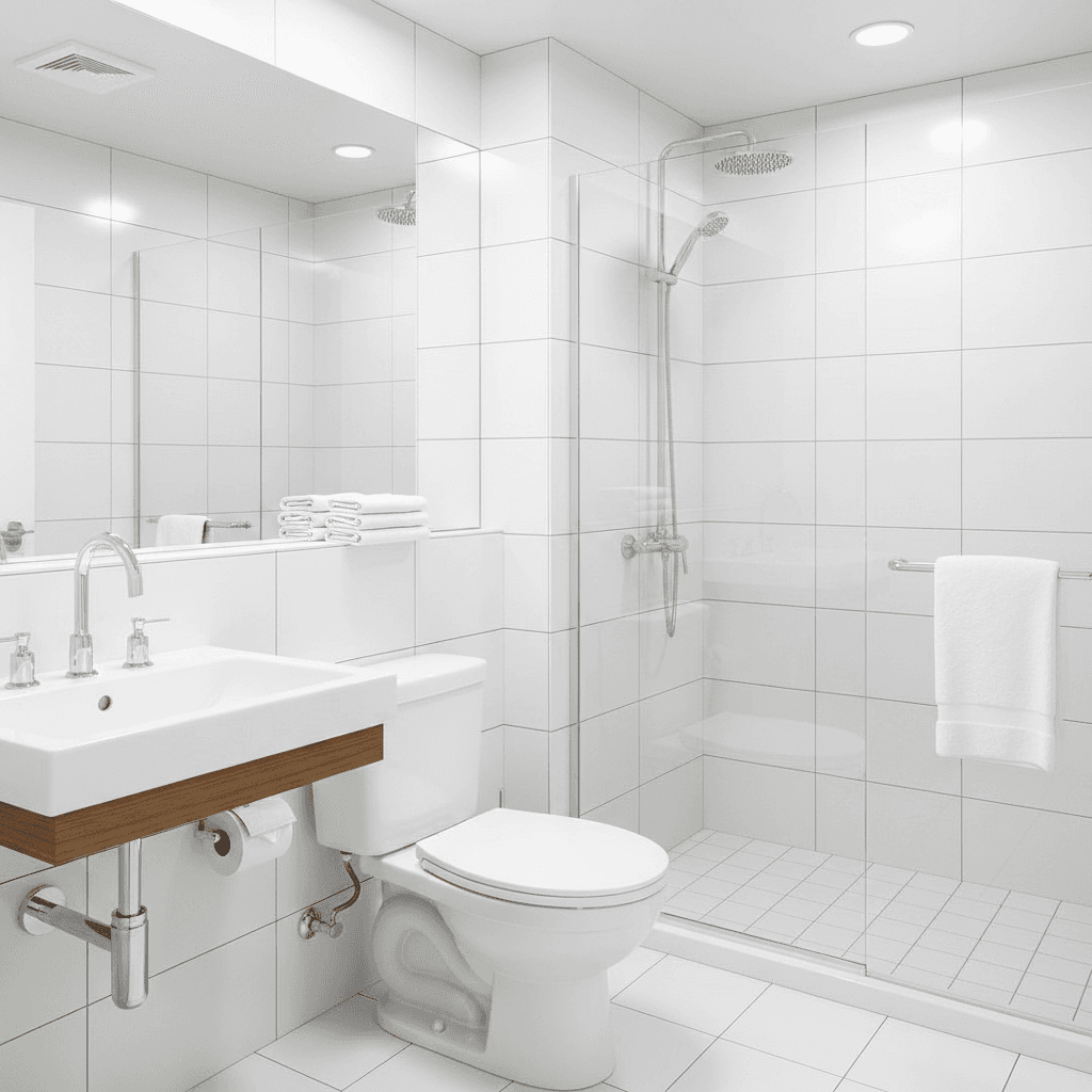 Bathroom after professional deep cleaning service